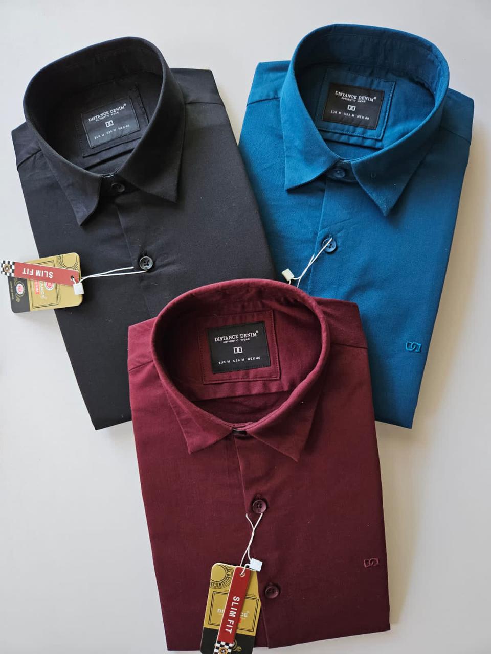 DISTANCE DENIM LAYCRA SHIRT-40PCS