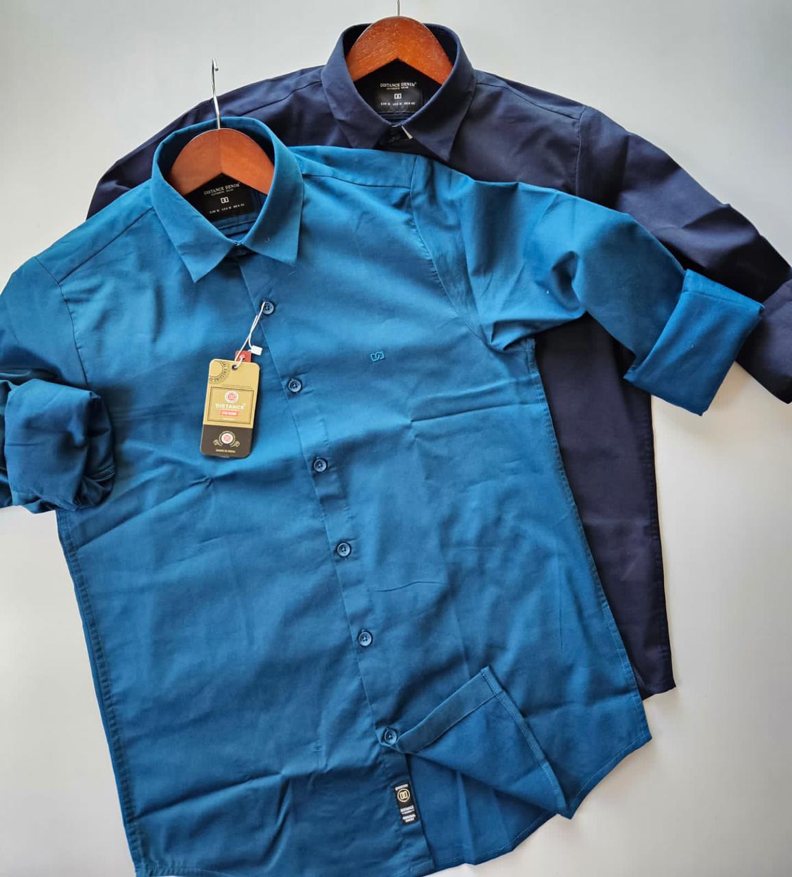 DISTANCE DENIM LAYCRA SHIRT-40PCS