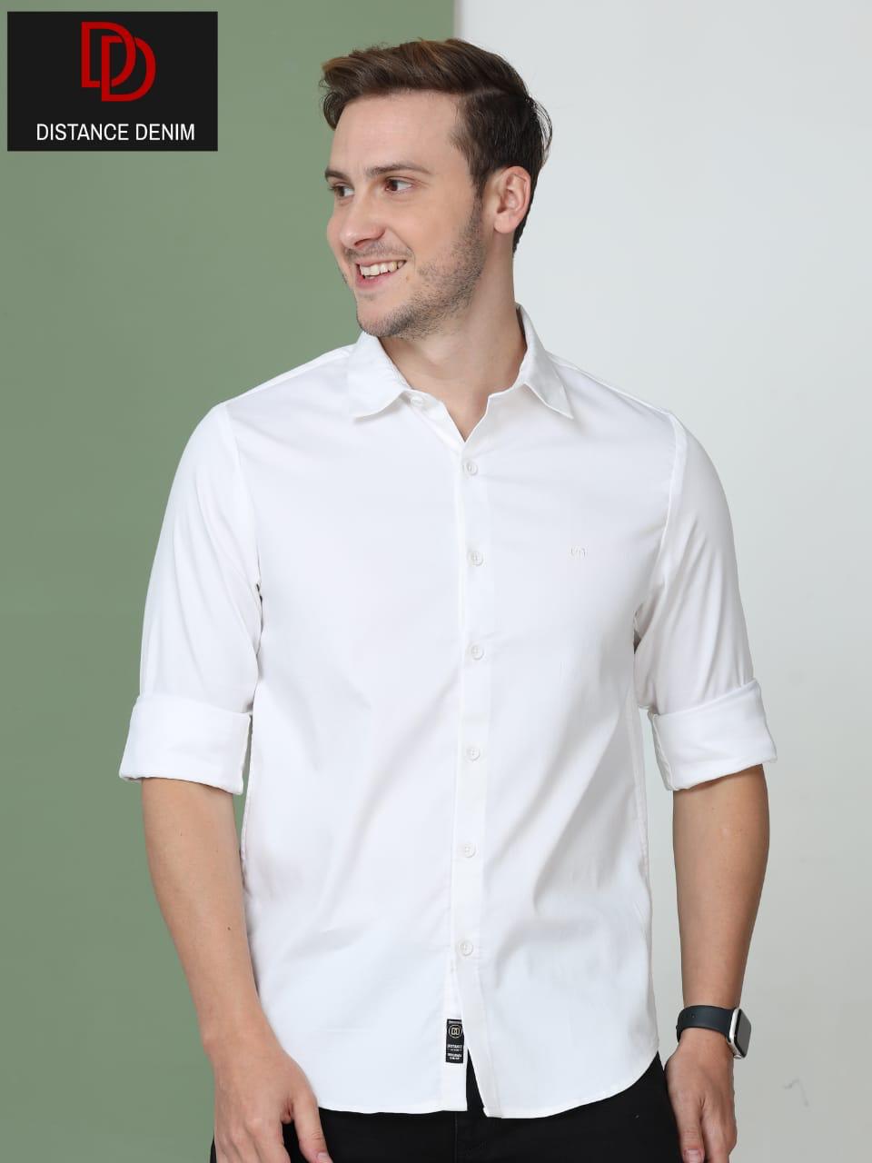 DISTANCE DENIM LAYCRA SHIRT-40PCS
