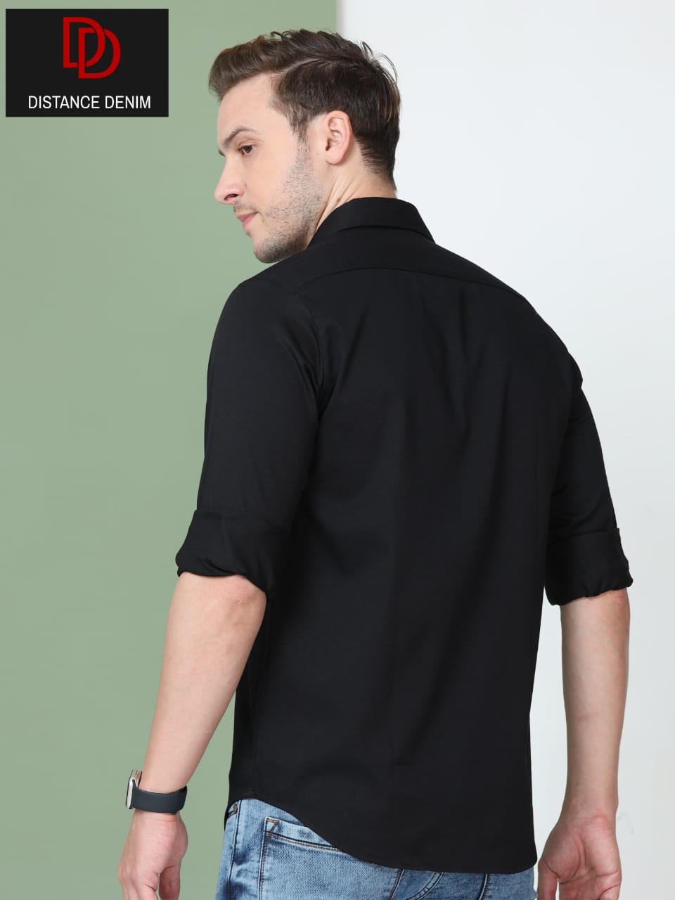 DISTANCE DENIM LAYCRA SHIRT-40PCS