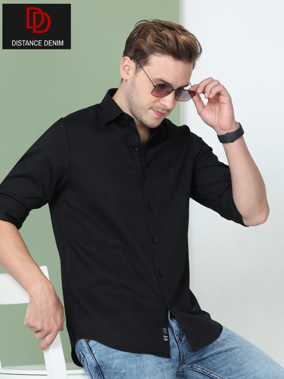 DISTANCE DENIM LAYCRA SHIRT-40PCS