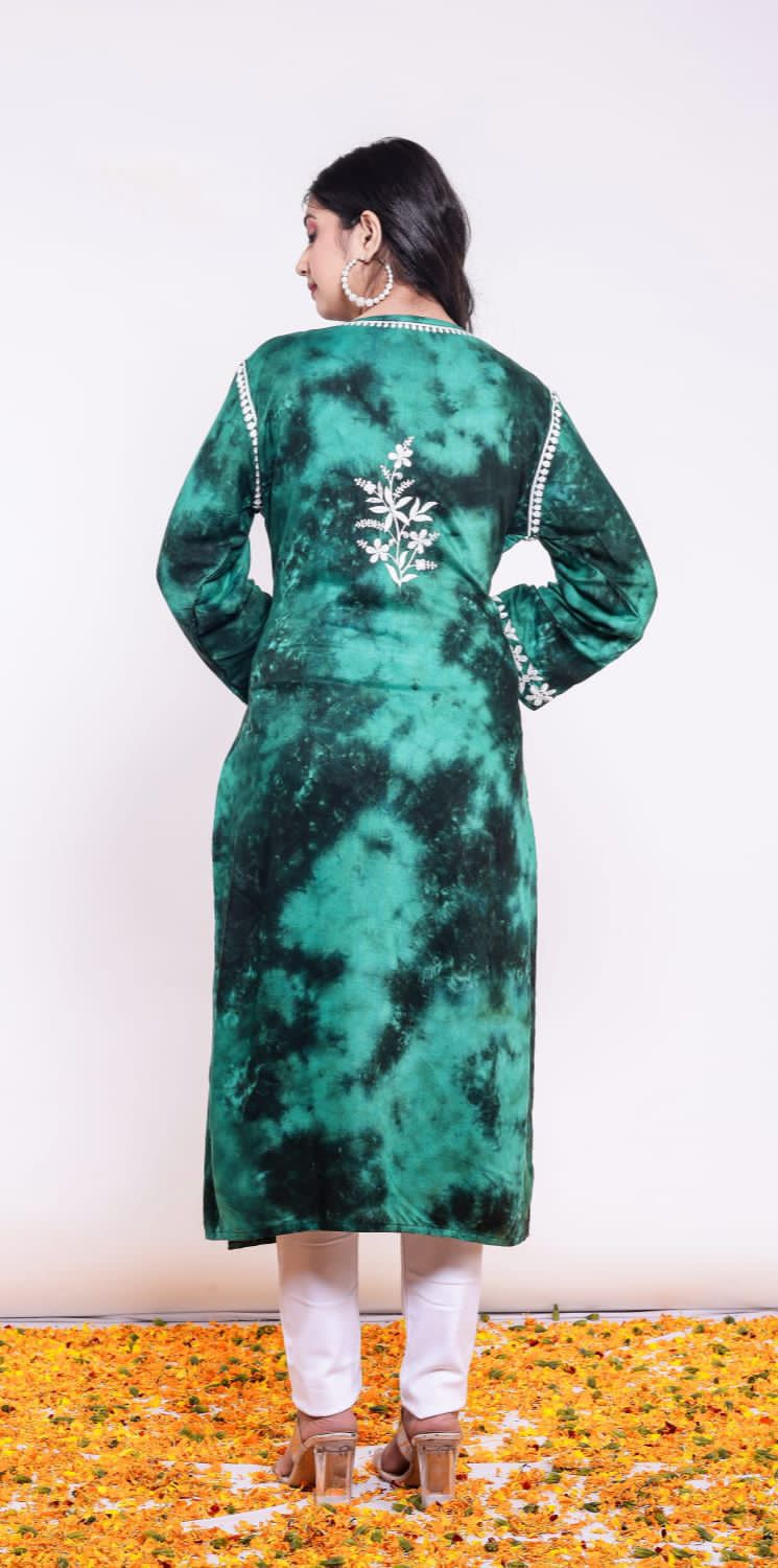 REYON CHIKKAN WORK KURTI -60 PCS SET