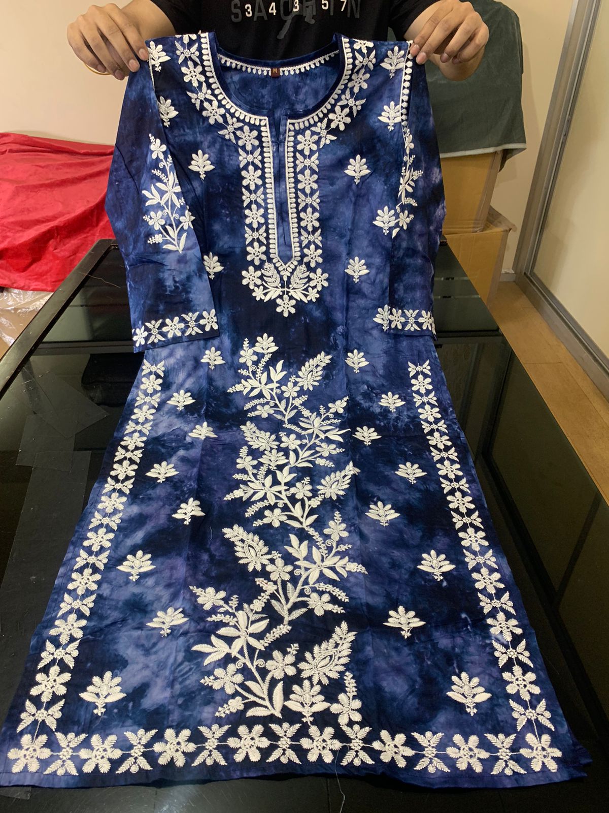 REYON CHIKKAN WORK KURTI -60 PCS SET