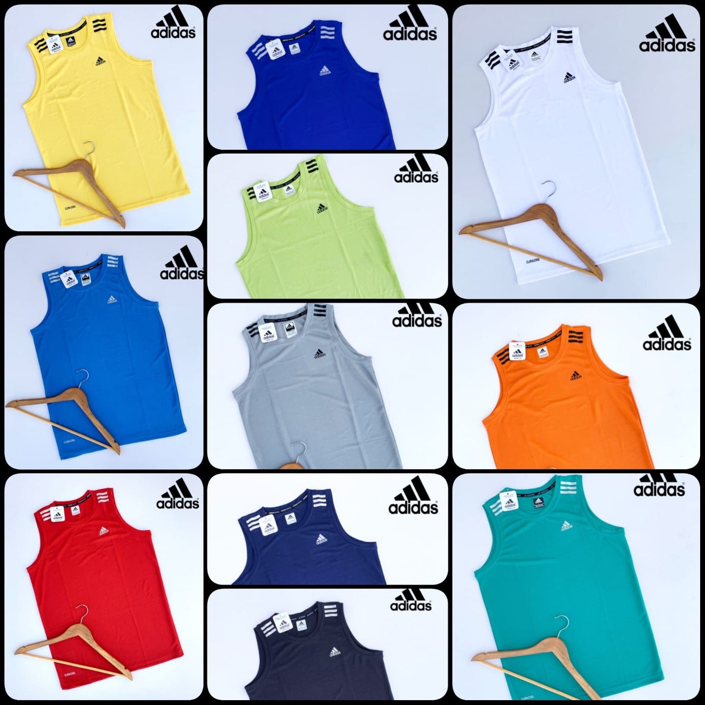 ADIDAS BRAND SLEEVE LESS T-SHIRT-88PCS