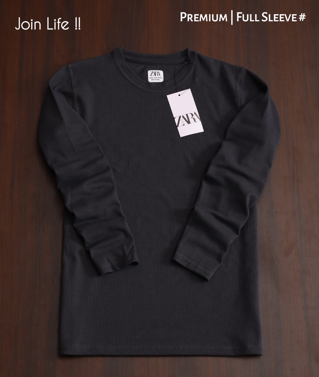 ZARA PRIMIUM QUALITY FULL SLEEVE TSHIRT -52PCS