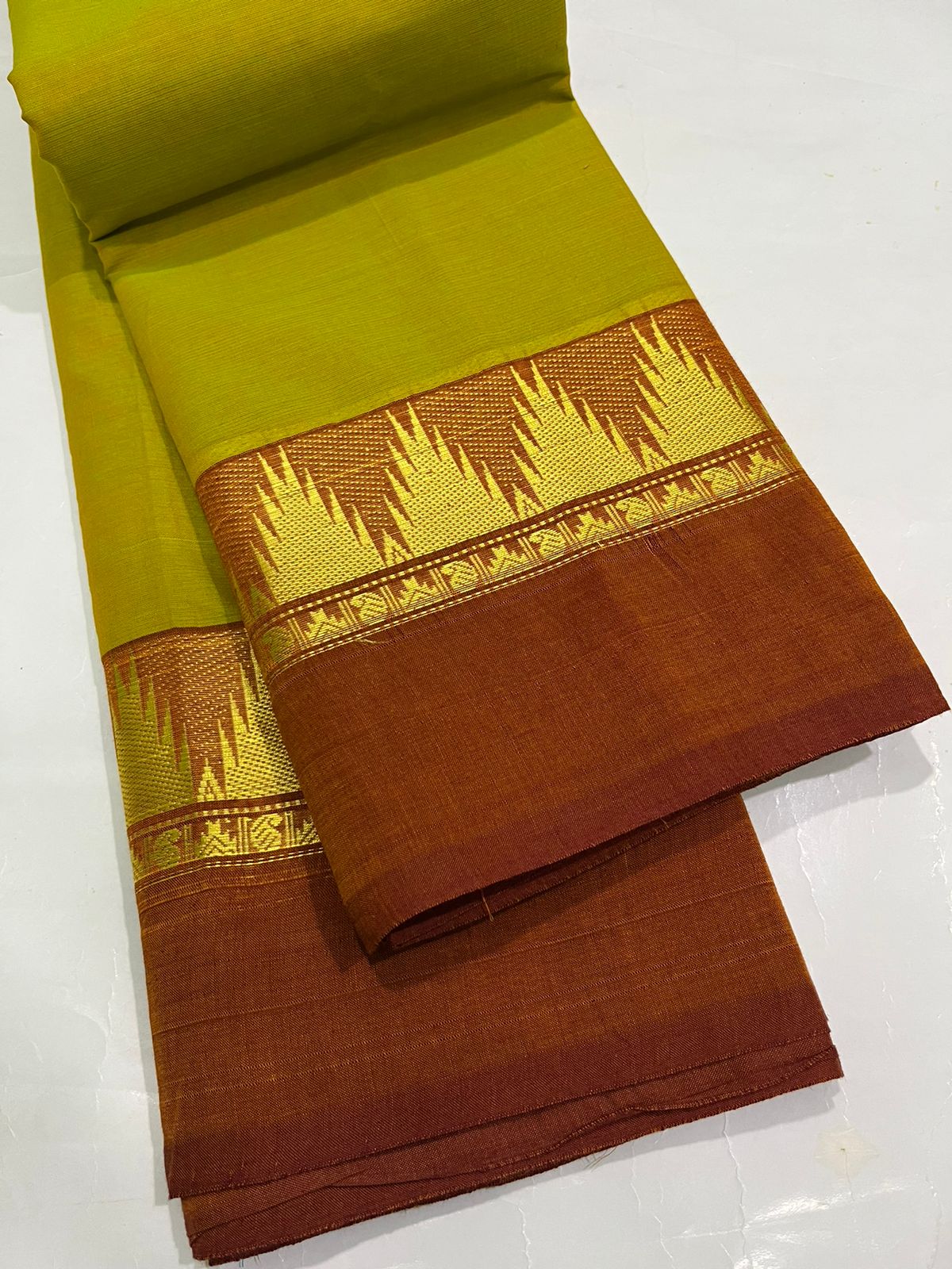 CHATINAD COTTON SAREE WITH KALAMKARI BLOUSE -24PCS