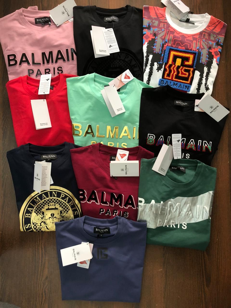 BALMAIN ROUND NACK T-SHIRT -80PCS