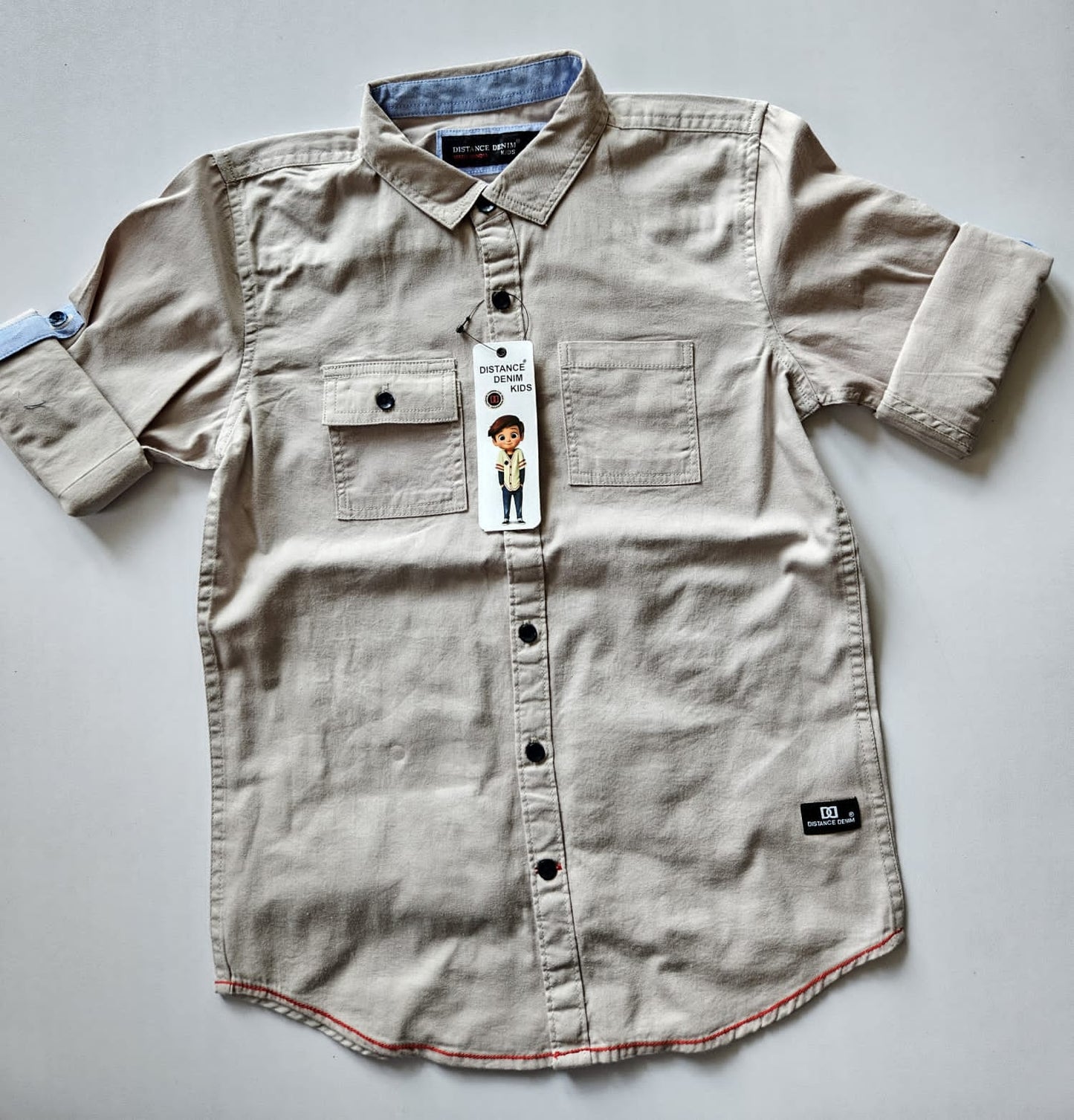 KIDSWEAR SHIRT DISTANCE DENIM CARGO SHIRT-100 PCS ONLY WHOLESELL
