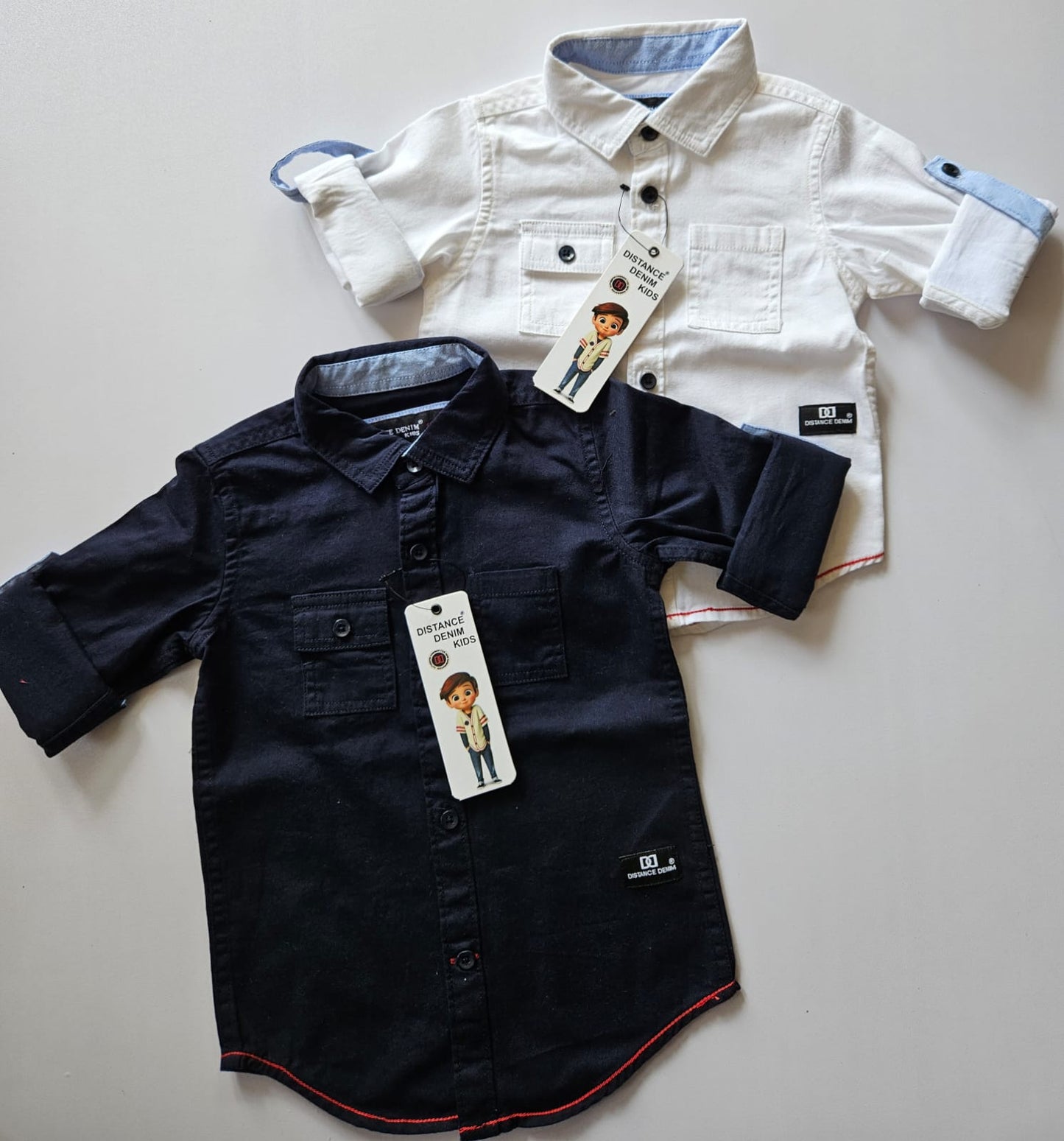 KIDSWEAR SHIRT DISTANCE DENIM CARGO SHIRT-100 PCS ONLY WHOLESELL