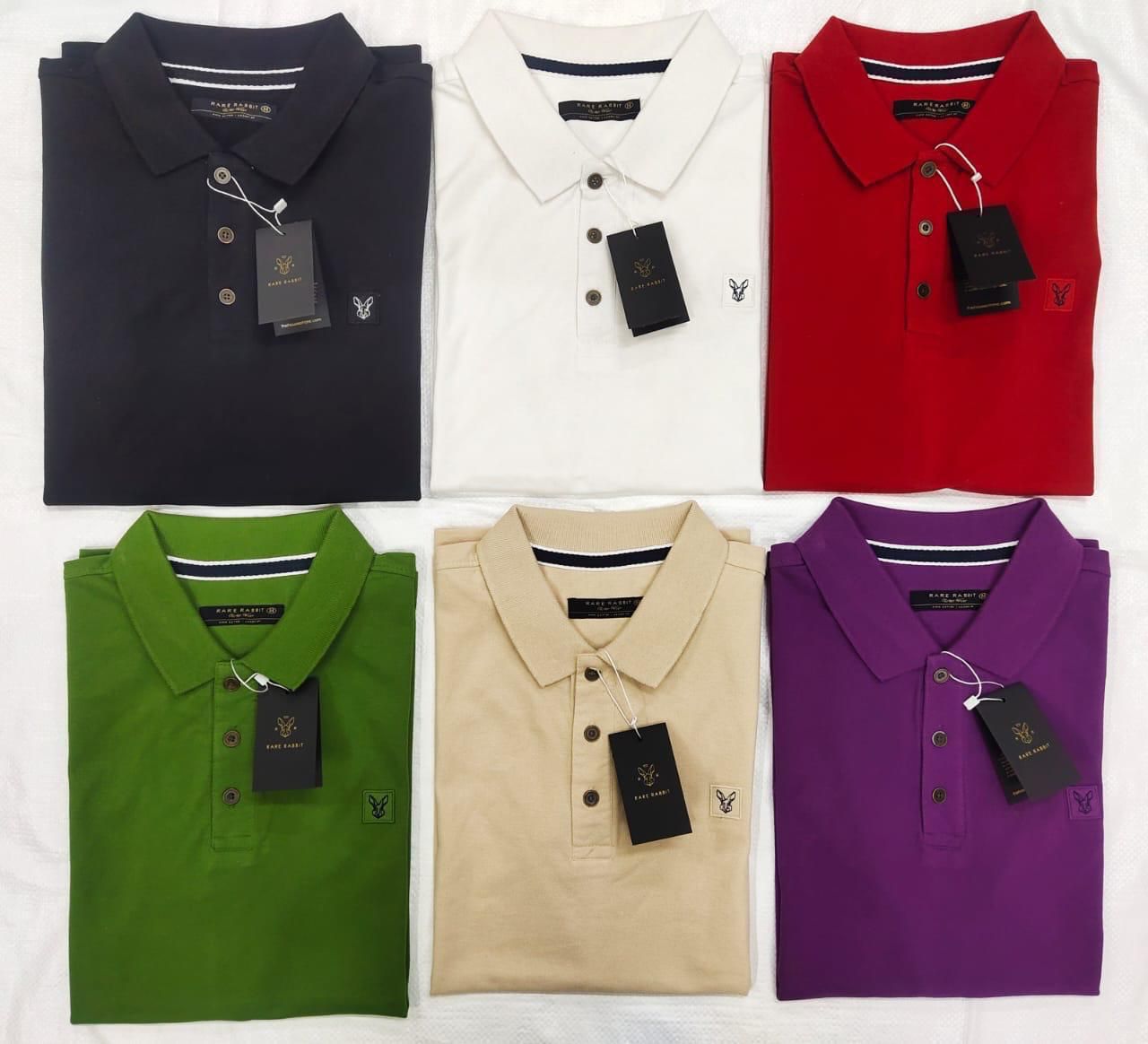 RARE RABBIT COLLAR TSHIRT-52 PCS