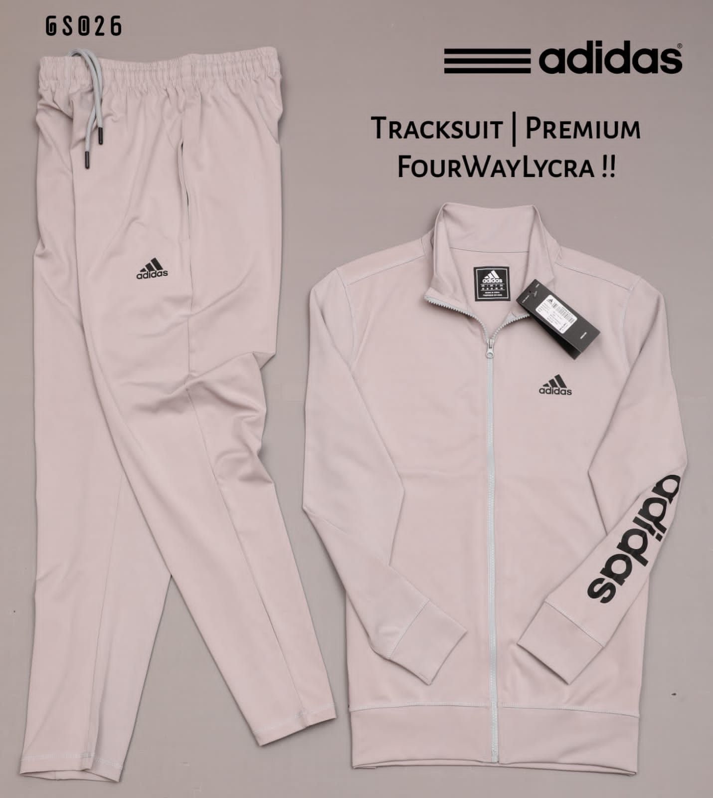 ADIDAS 4 WAY LAYCRA UNISEX TRACKSUIT-40PCS SET