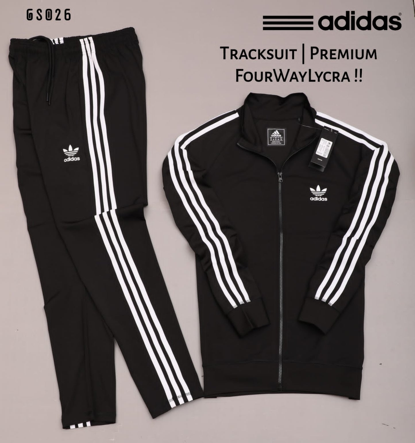 ADIDAS 4 WAY LAYCRA UNISEX TRACKSUIT-40PCS SET