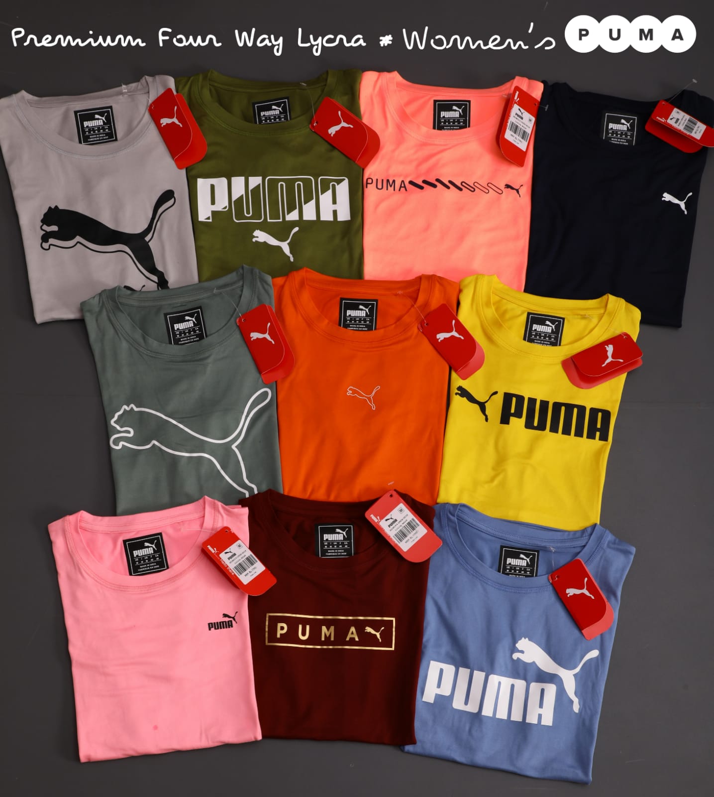 WOMENS PUMA FORWAY LAYCRA TSHIRT -86 PCS