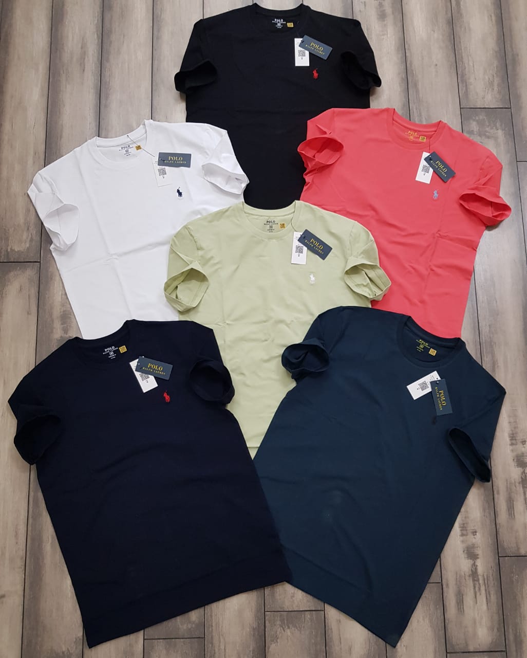 R.l.POLO ROUND NACK TSHIRT-104 PCS