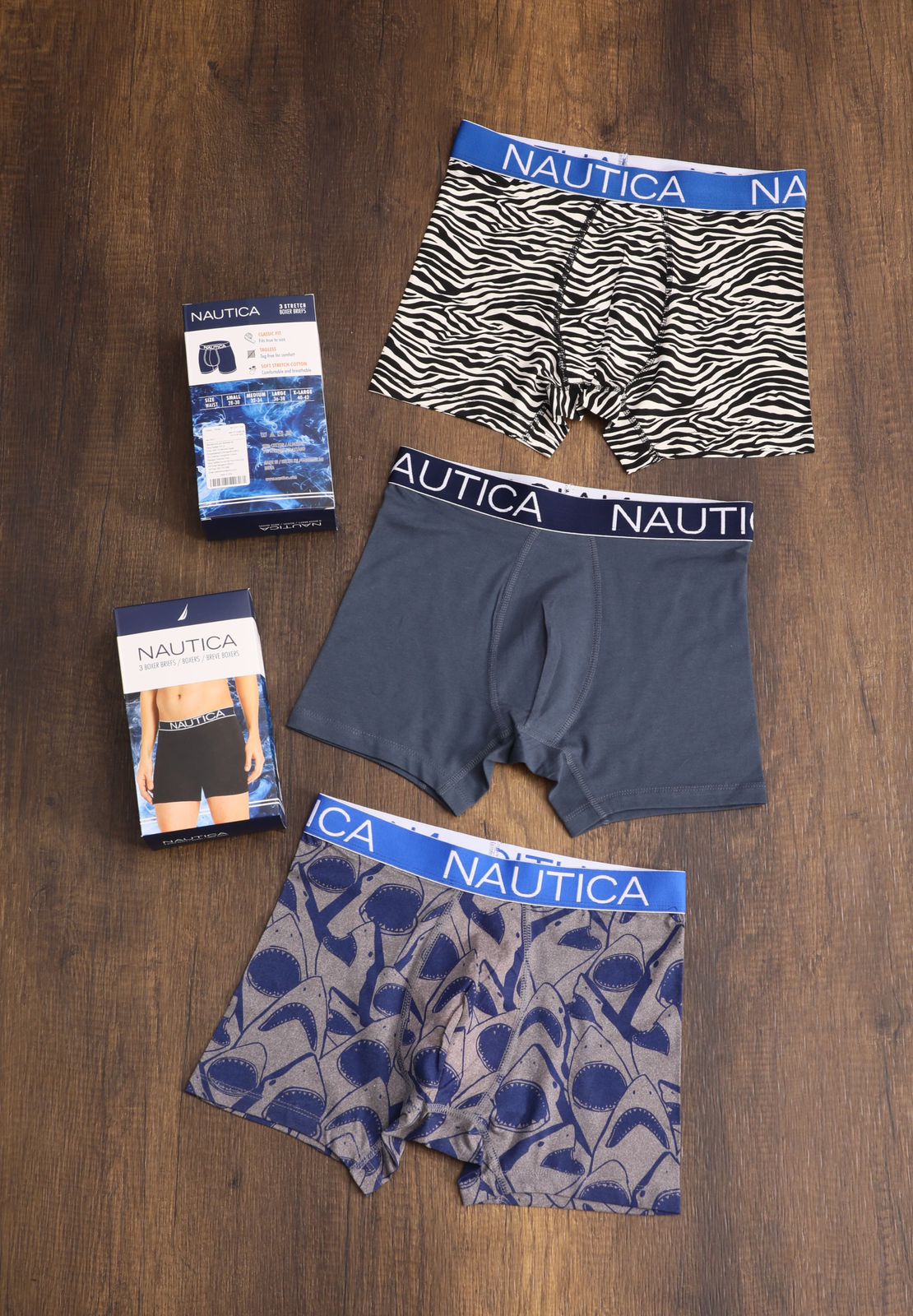 NAUTICA MENS BOXER TRUNK-162PCS