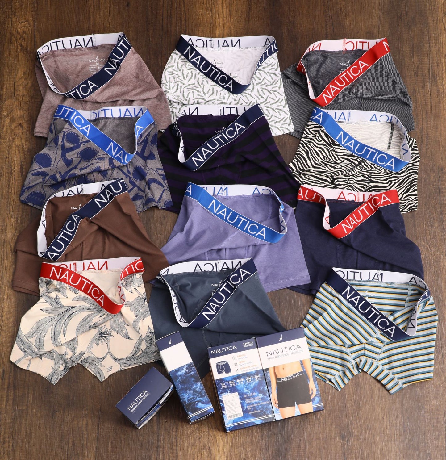 NAUTICA MENS BOXER TRUNK-162PCS