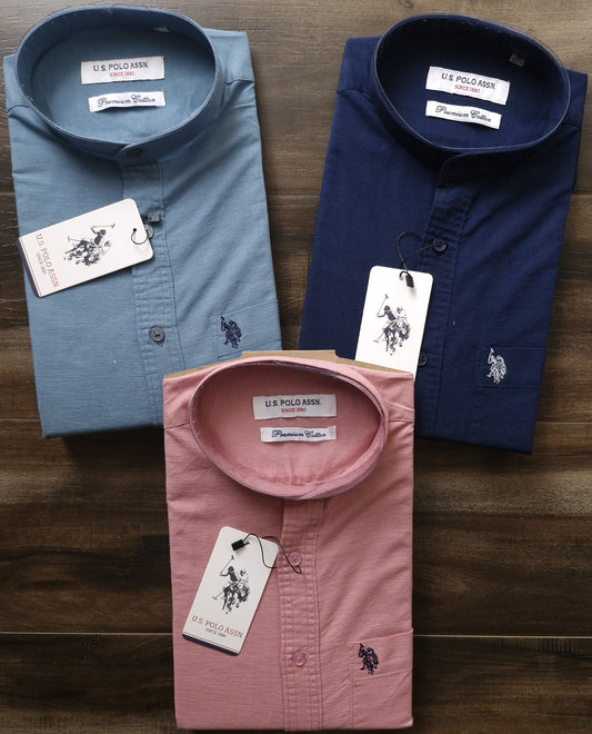 MENS U.S.POLO LINEN COTTON SHIRT -68PCS