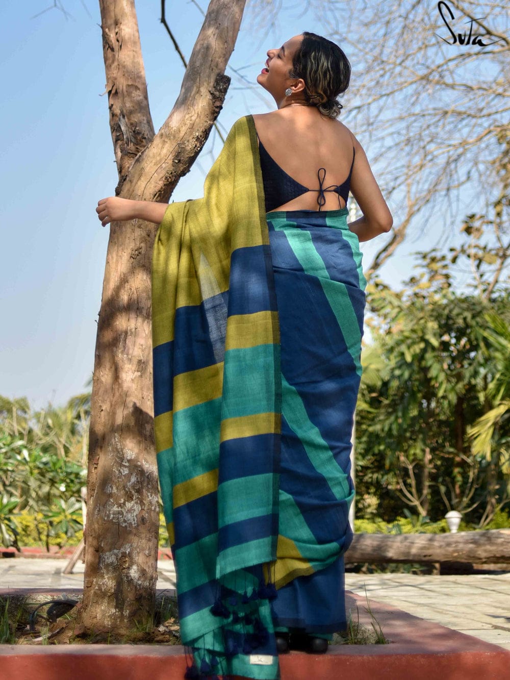 WOMENS COTTON LAHERIYA  SAREE-24PCS