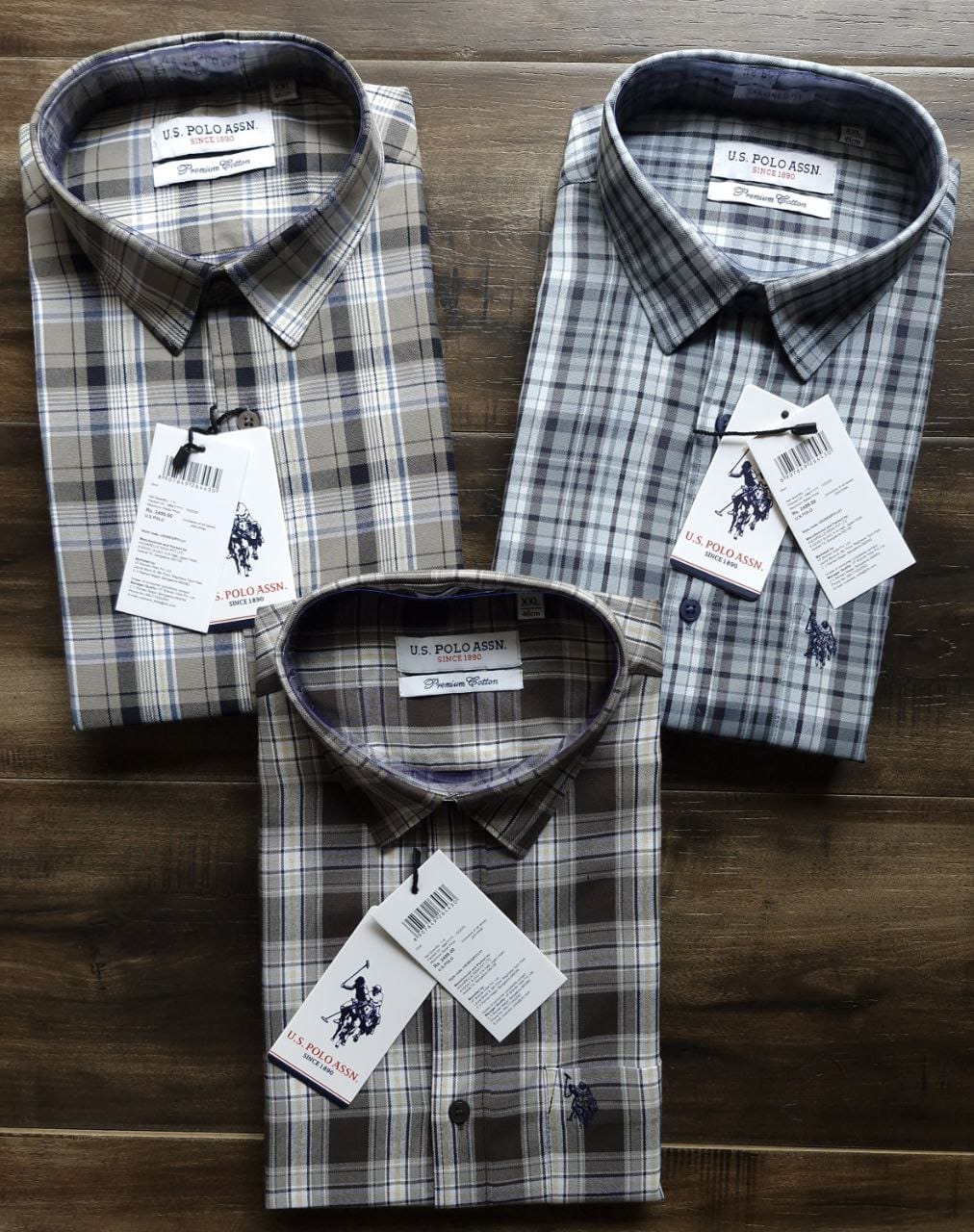 MENS CHACKED US POLO SHIRT-100PCS SET