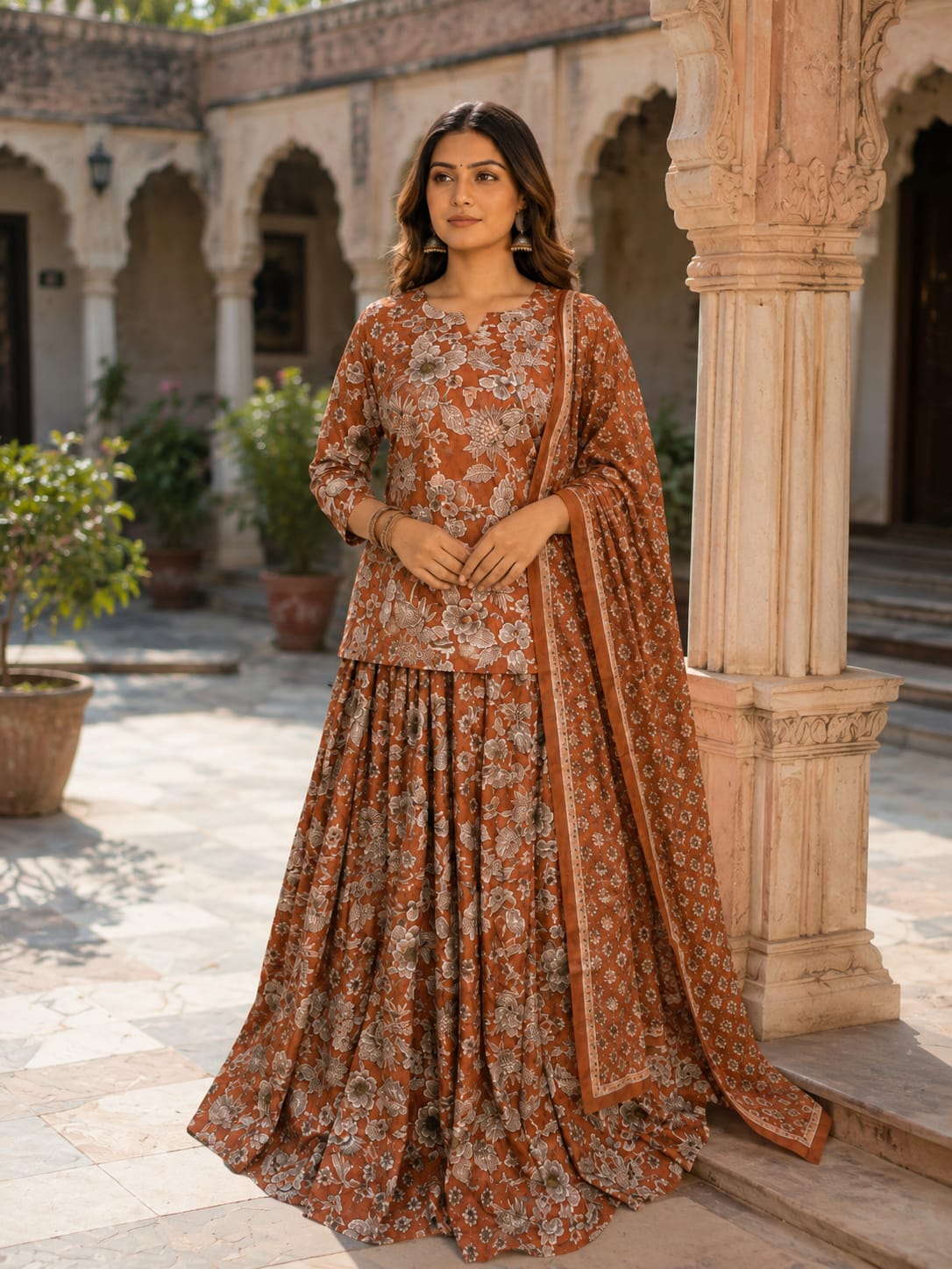 WEDDINGWEAR  COTTON LAHENGA KURTI SET-24PCS