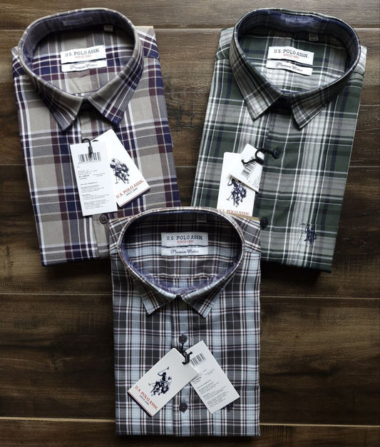 MENS CHACKED US POLO SHIRT-100PCS SET