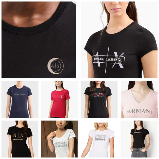 WOMENS 100% COTTON LYCRA  TEES*ARMANI EXCHANGE -86PCS