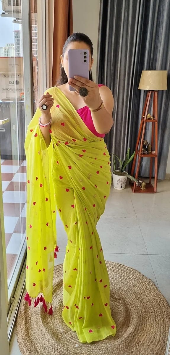 WOMENS COTTON LAHERIYA  SAREE-24PCS