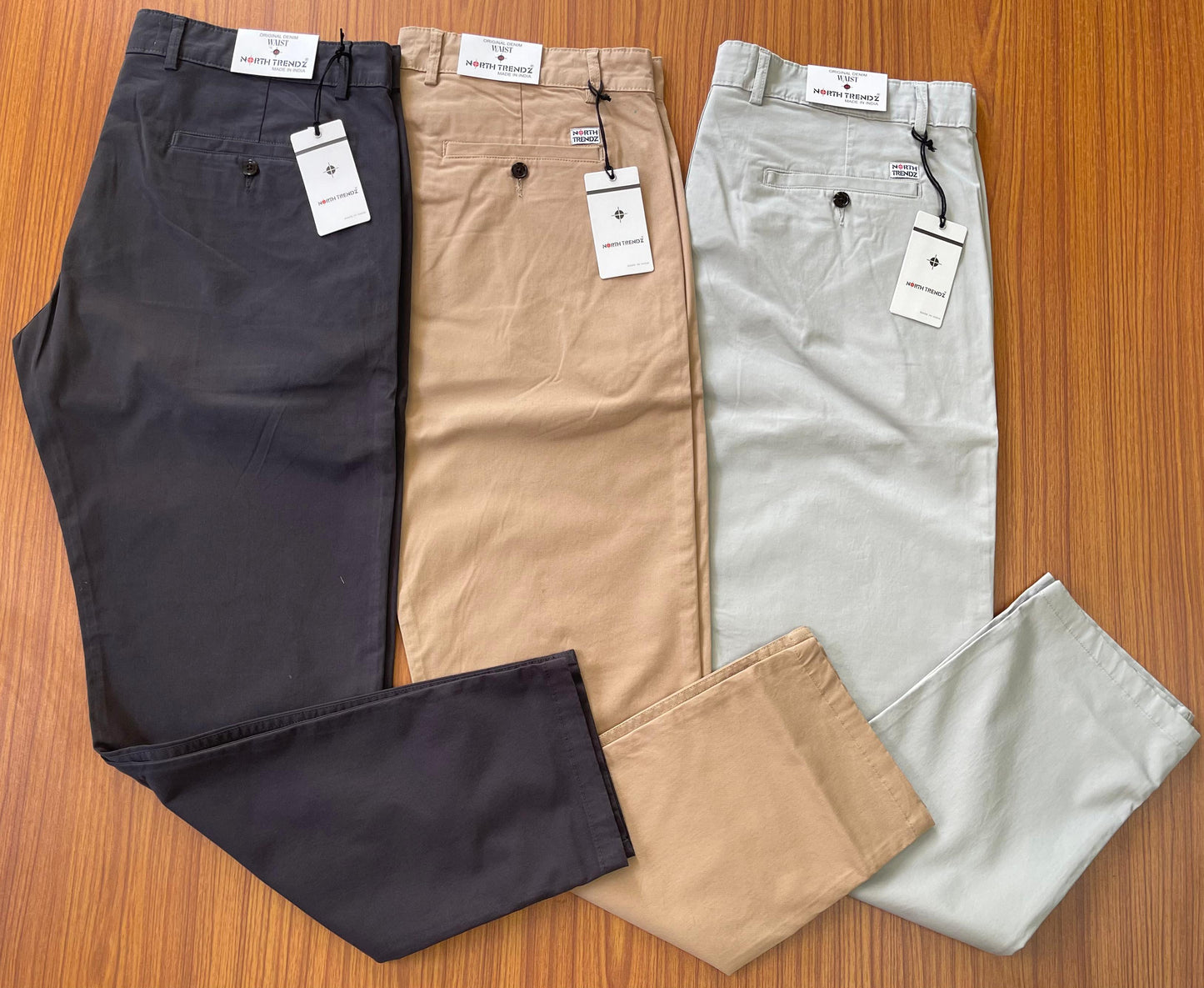 MENS BIG SIZE CHINOS NORTH TRENDZ-65PCS