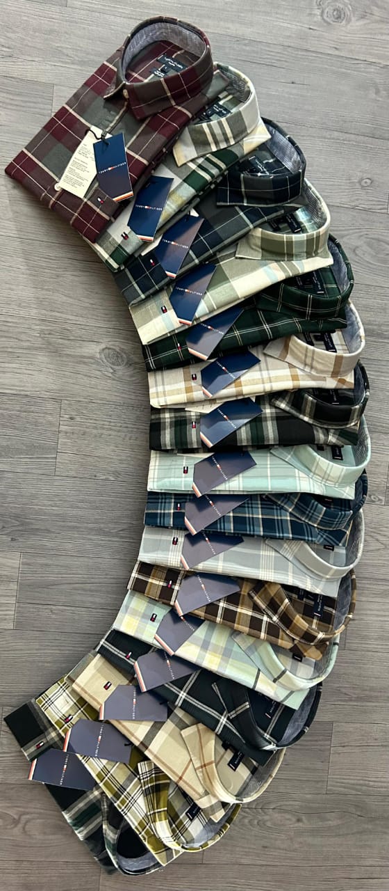 TOMMY HILFIGURE CHACKS OXFORD COTTON SHIRT-68PCS