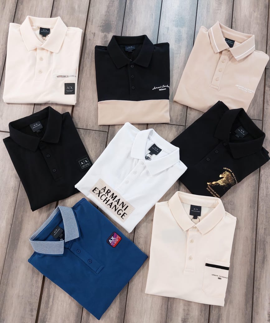 MENS ARMANI lAYCRA PIQUE POLO -68PCS