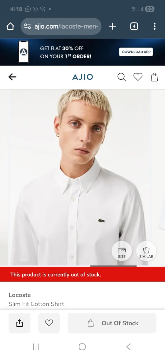 MENS LACOSTE SHIRT -80PCS