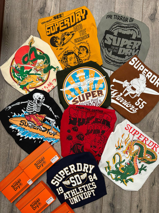 SUPERDRY CREW NACK TSHIRT WITH GIFTED BOX -41 PCS SET