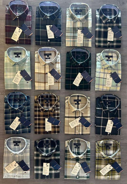 TOMMY HILFIGURE CHACKS OXFORD COTTON SHIRT-68PCS