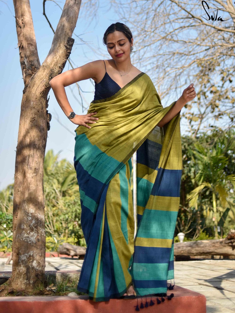 WOMENS COTTON LAHERIYA  SAREE-24PCS
