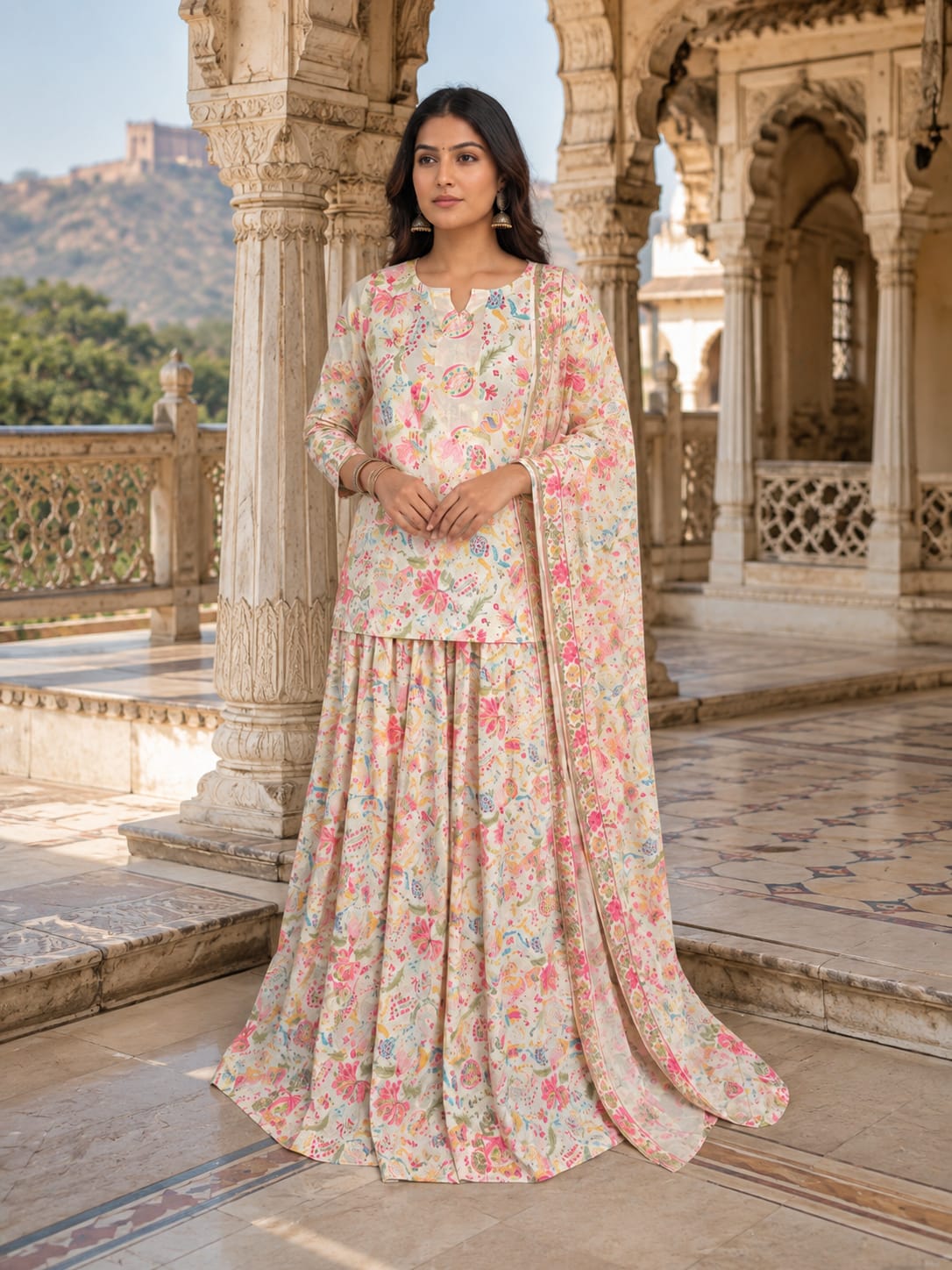 WEDDINGWEAR  COTTON LAHENGA KURTI SET-24PCS