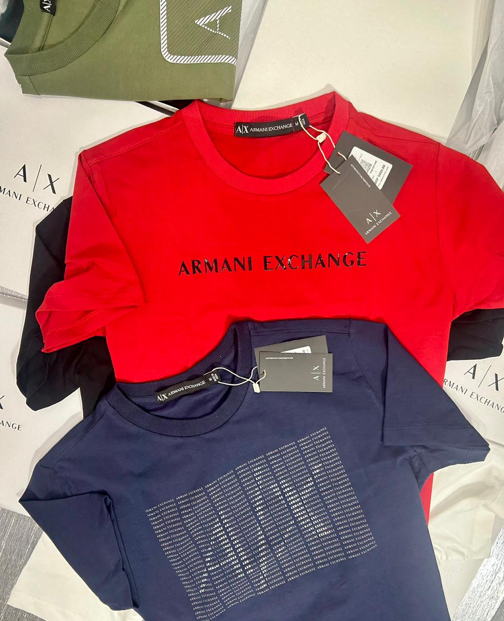 ARAMANI EXCHANGE ROUND NACK WITH BRAND BOX TSHIRT -40PCS