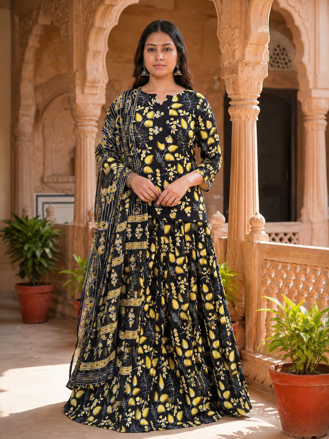 WEDDINGWEAR  COTTON LAHENGA KURTI SET-24PCS