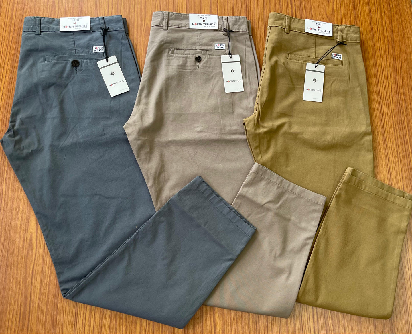 MENS BIG SIZE CHINOS NORTH TRENDZ-65PCS