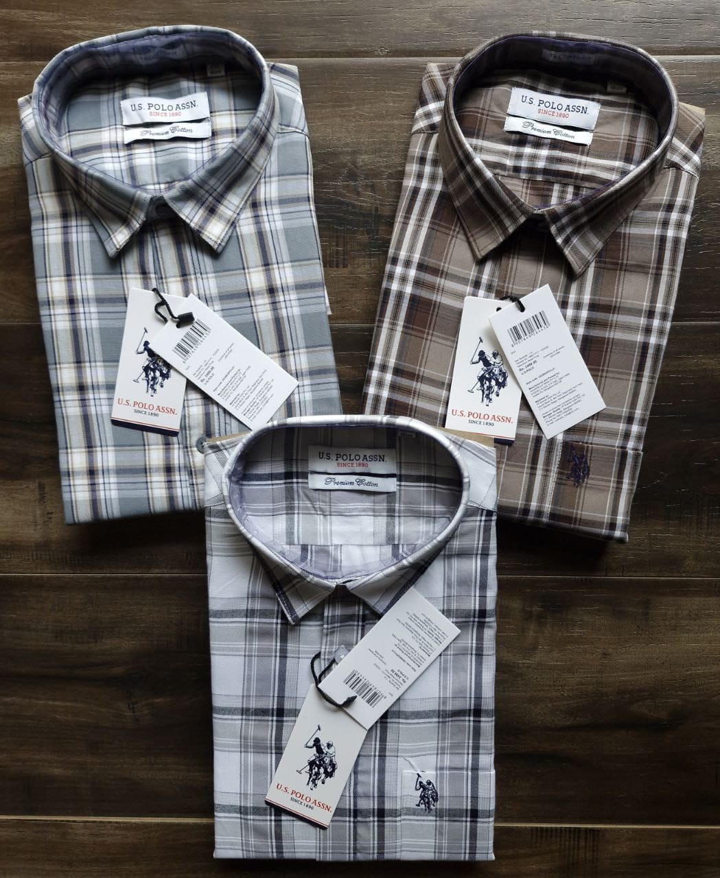 MENS CHACKED US POLO SHIRT-100PCS SET