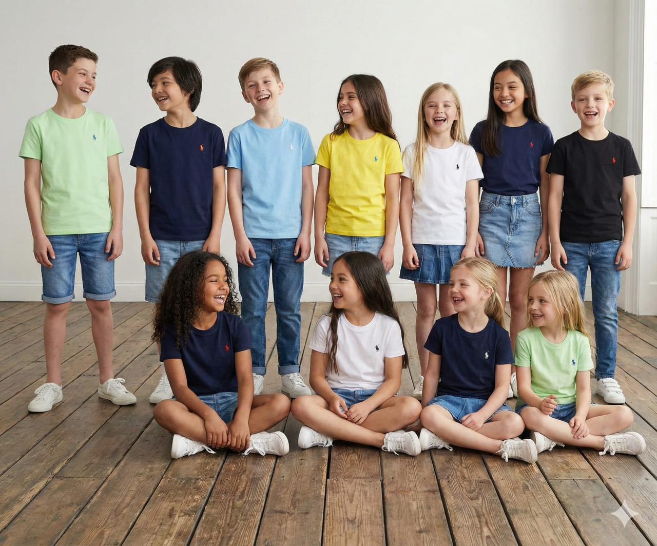 KIDS R.l.POLO ROUND NACK TSHIRT-80 PCS