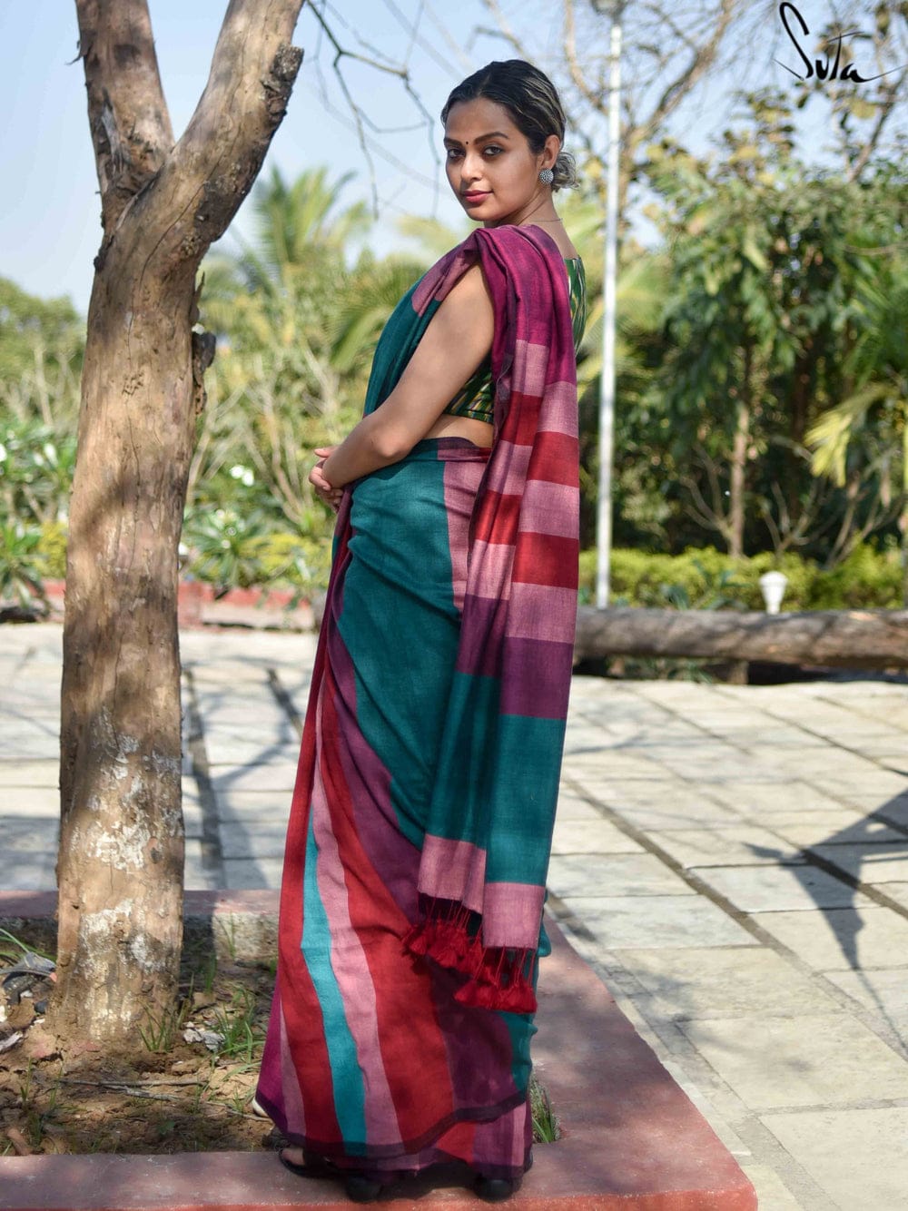 WOMENS COTTON LAHERIYA  SAREE-24PCS