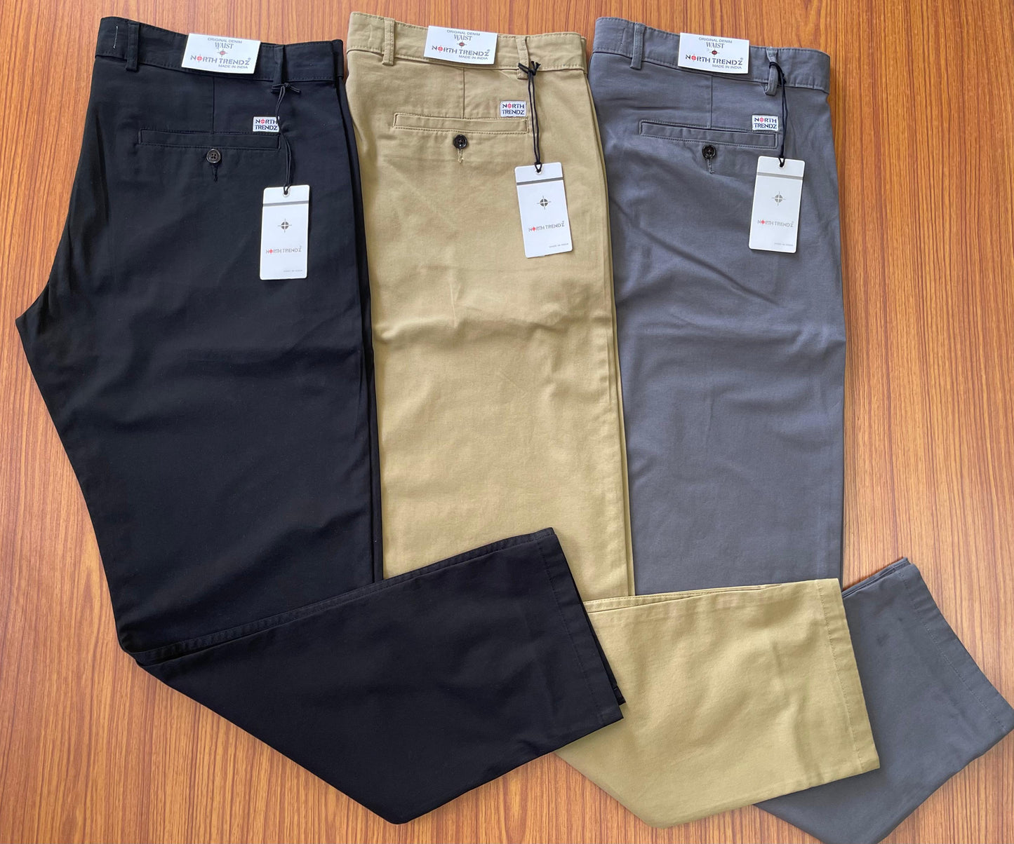 MENS BIG SIZE CHINOS NORTH TRENDZ-65PCS