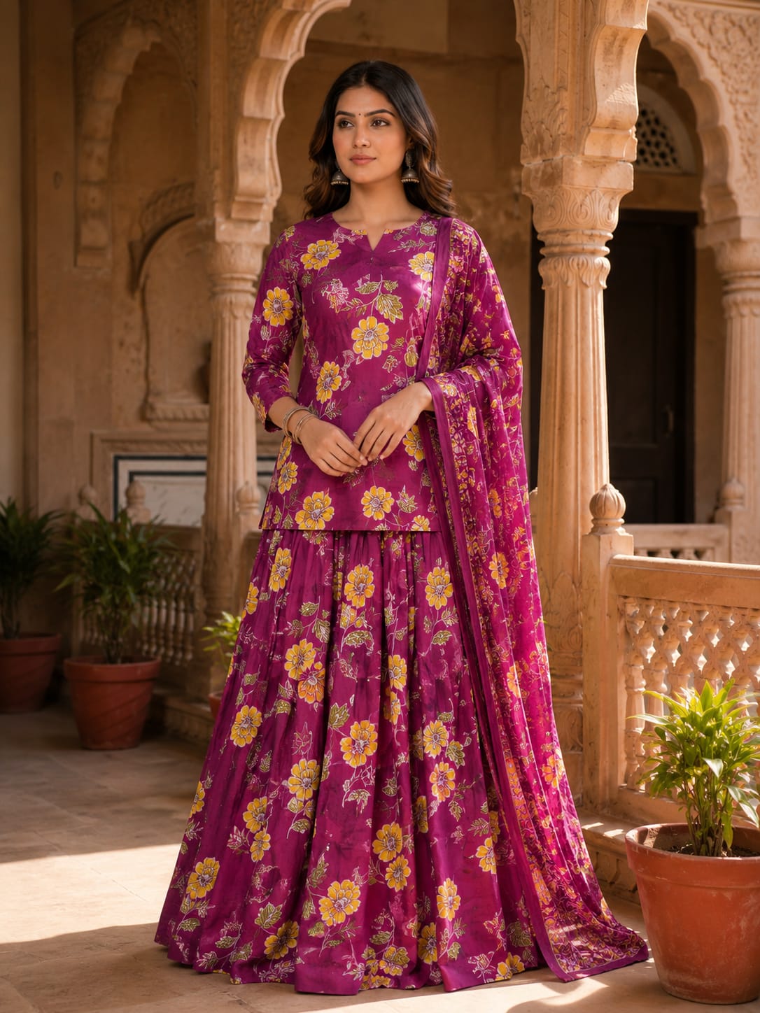 WEDDINGWEAR  COTTON LAHENGA KURTI SET-24PCS