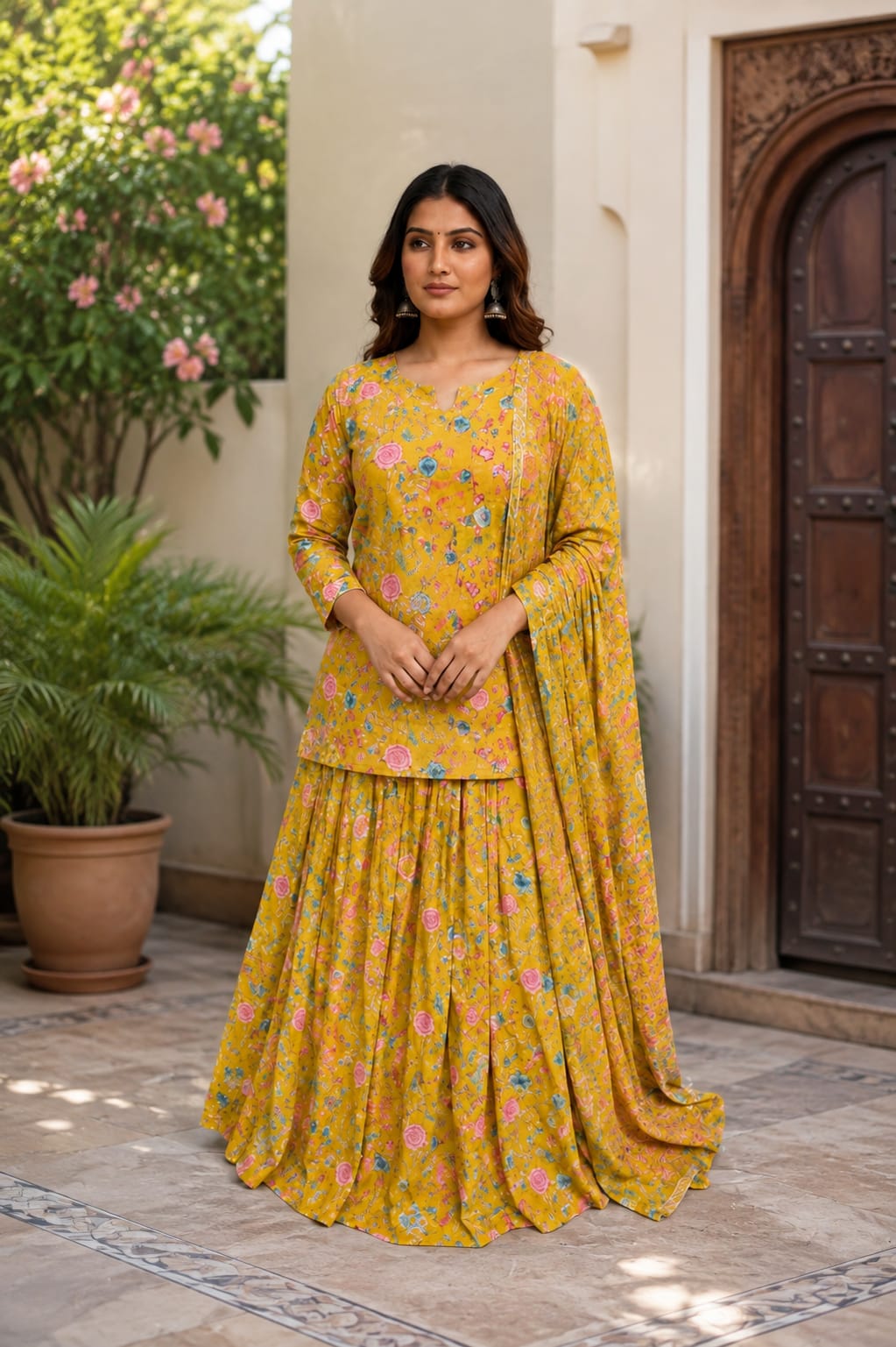 WEDDINGWEAR  COTTON LAHENGA KURTI SET-24PCS