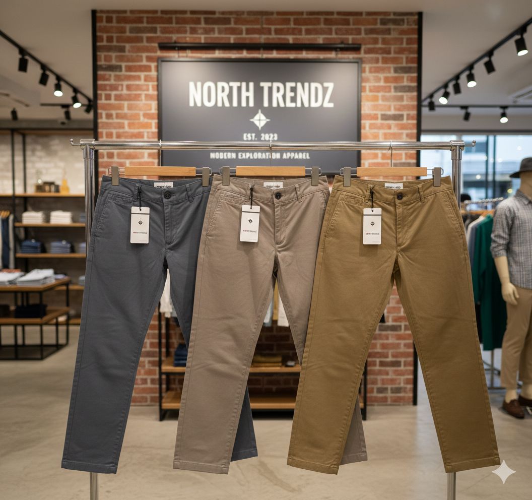 MENS BIG SIZE CHINOS NORTH TRENDZ-65PCS