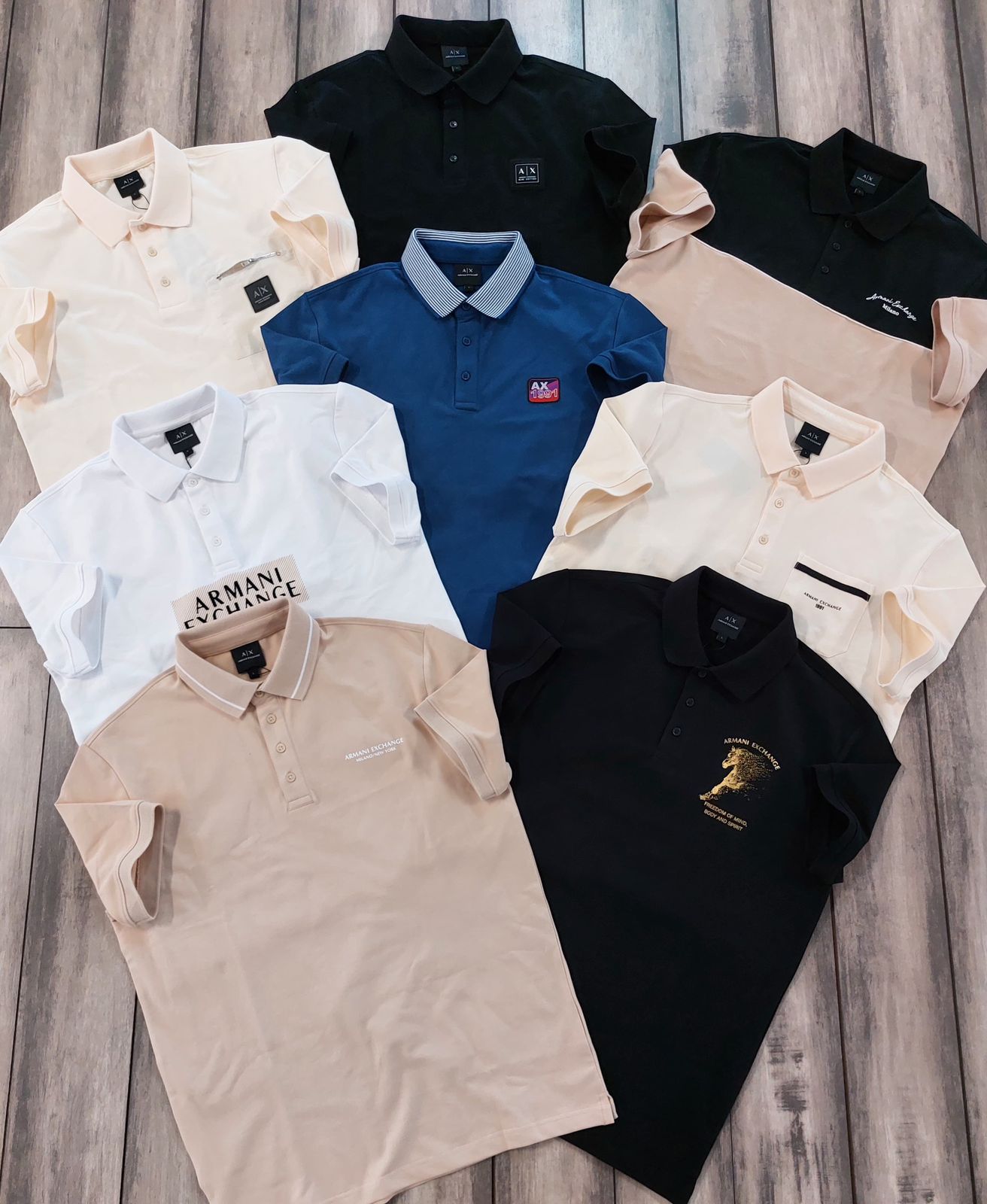 MENS ARMANI lAYCRA PIQUE POLO -68PCS