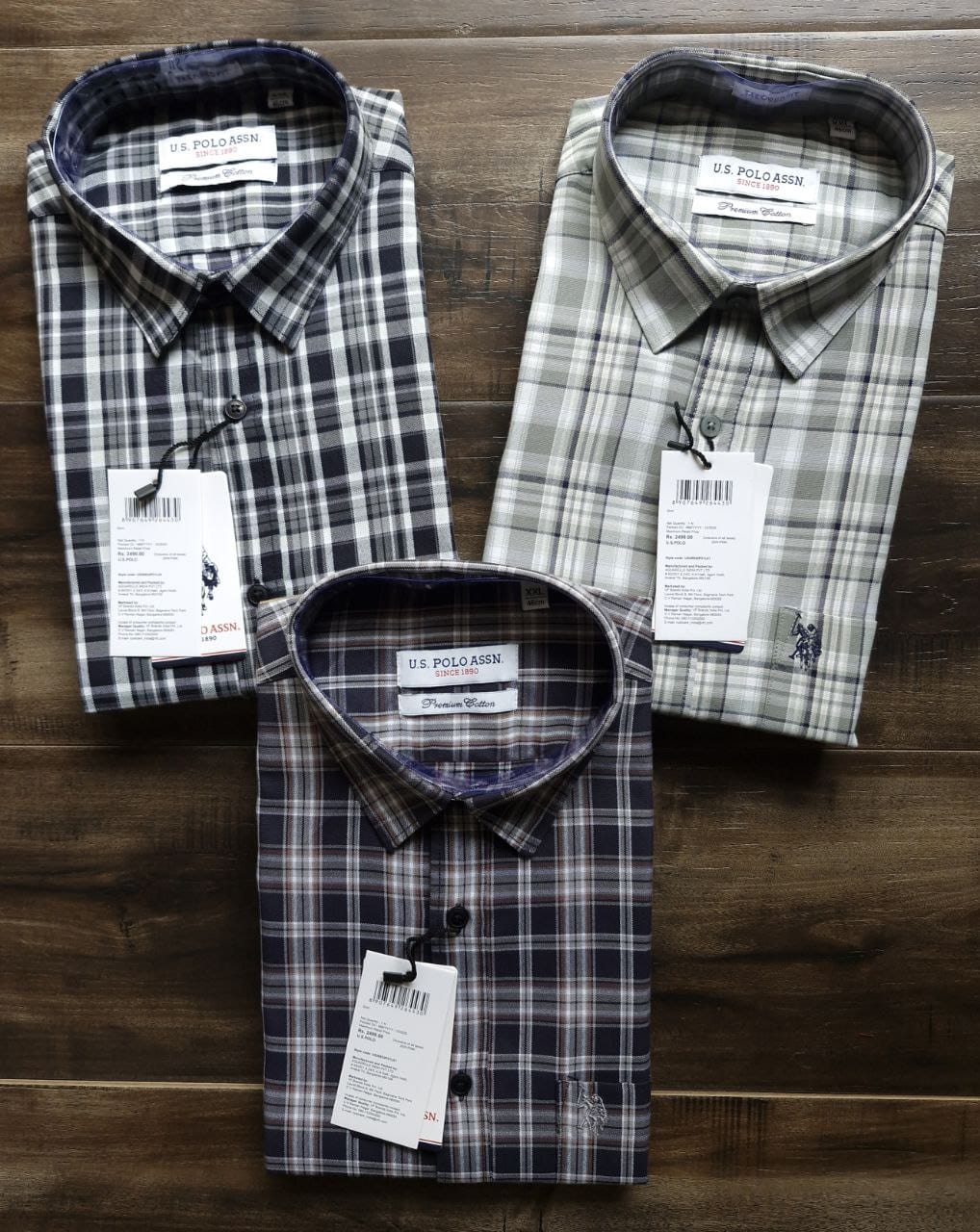 MENS CHACKED US POLO SHIRT-100PCS SET