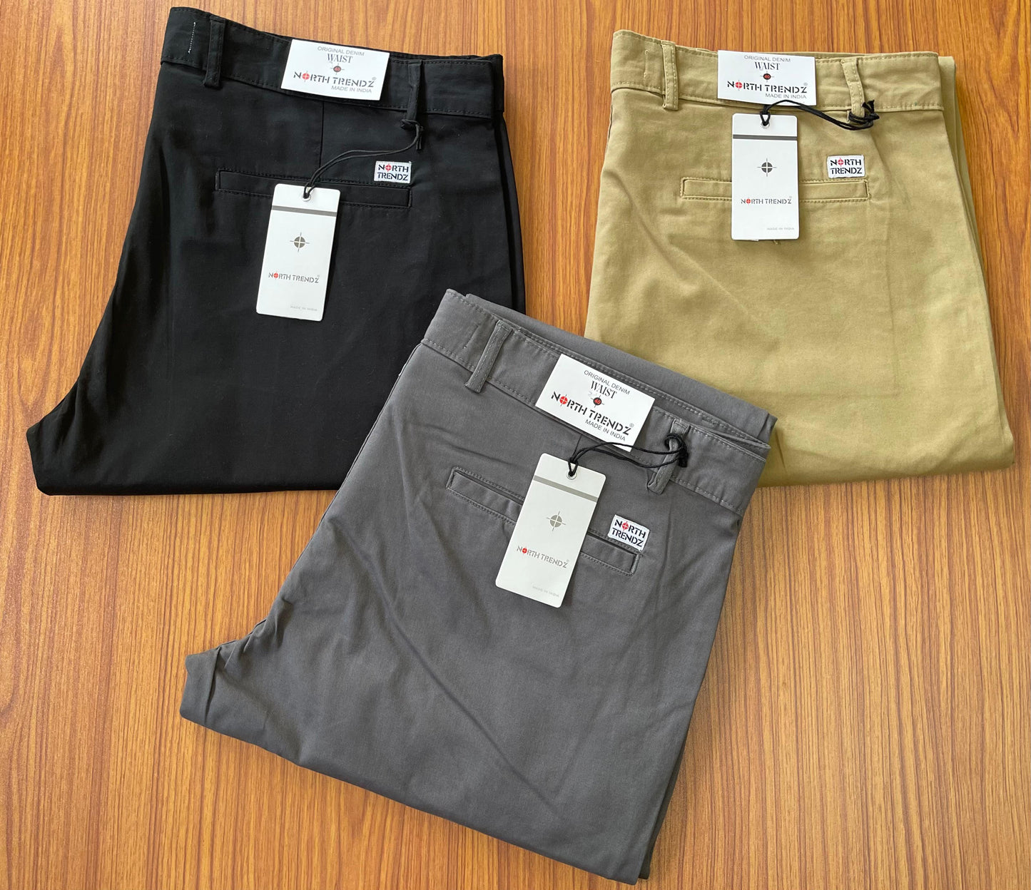 MENS BIG SIZE CHINOS NORTH TRENDZ-65PCS