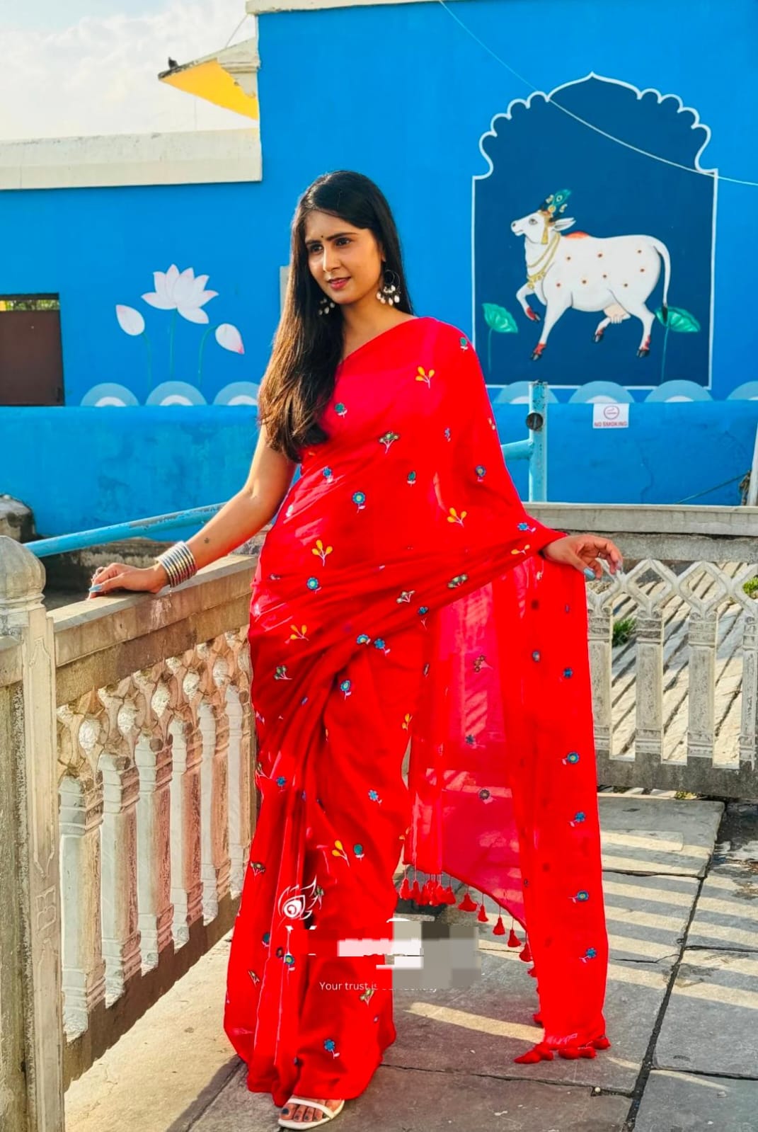 WOMENS COTTON LAHERIYA  SAREE-24PCS