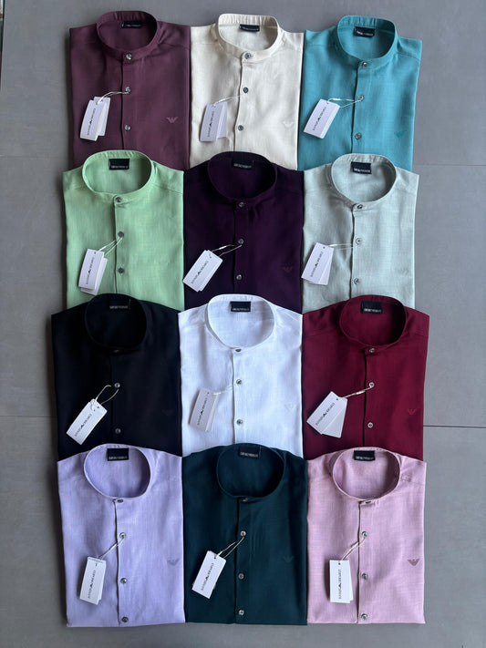 MENS EMPIRIO ARMANI OXFORD LINEN SHIRT-102PCS